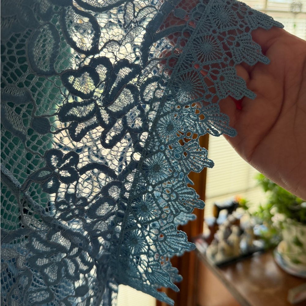 Torrid Blue Lace Maxi Overlay with Blue Slip - Picture 6 of 6